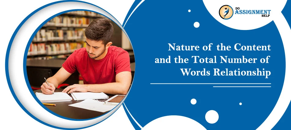 Nature of the Content and the Total Number of Words Relationship